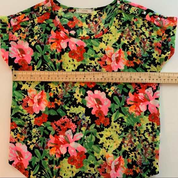 Soprano SS Blouse Floral Print Girls Sz M - Picture 7 of 10